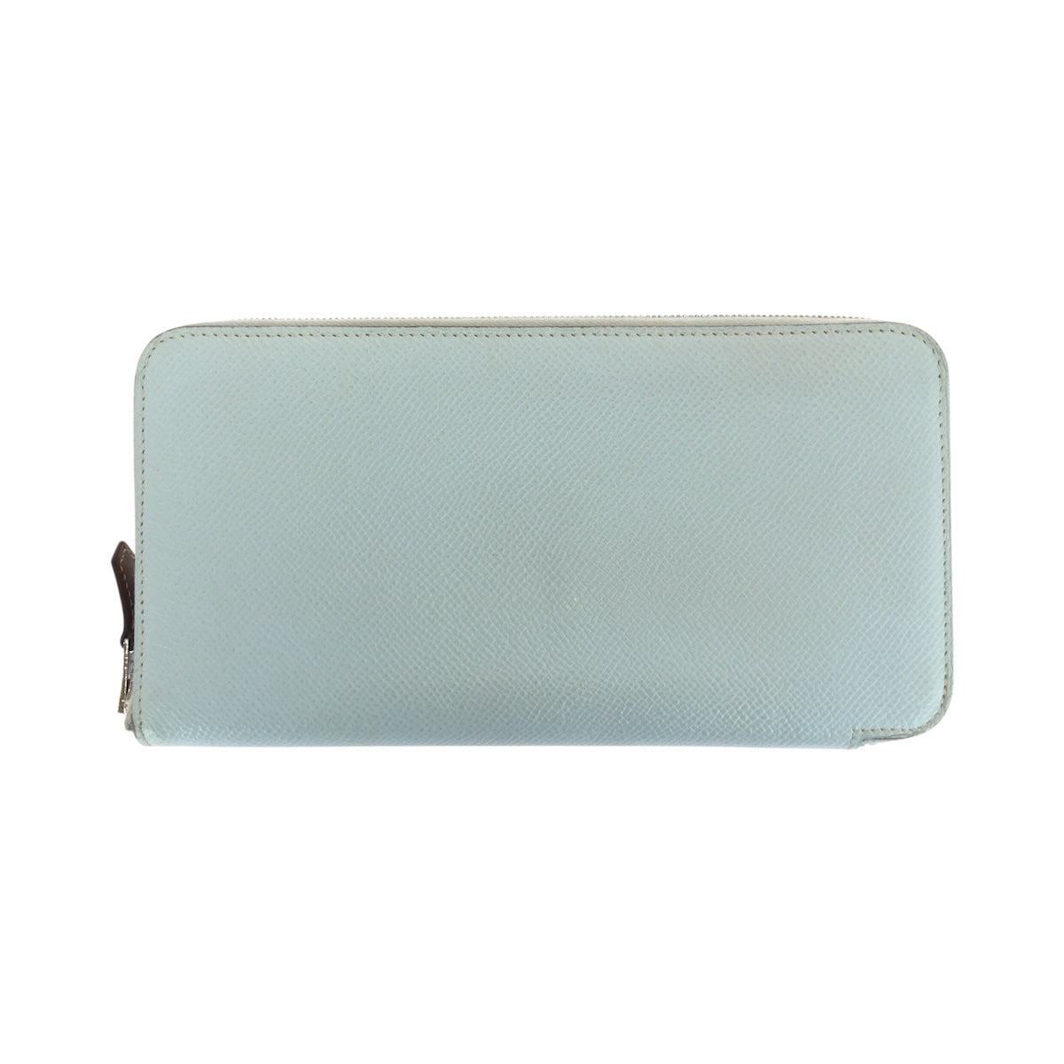 26277
HERMES エルメス アザップ シルクイン ロング ライトブルー シルバー金具 ヴォーエプソン / シルク 長財布 ラウンドファスナー Z刻印 レディース ABP48