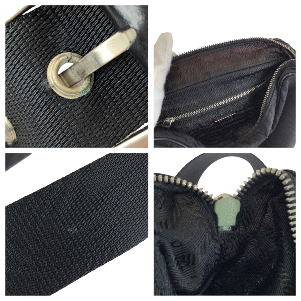 26280
PRADA プラダ テスート 三角ロゴプレート ブラック 黒 シルバー金具 ナイロン / レザー カメラバッグ ショルダーバッグ メッセンジャーバッグ メンズ ABP28