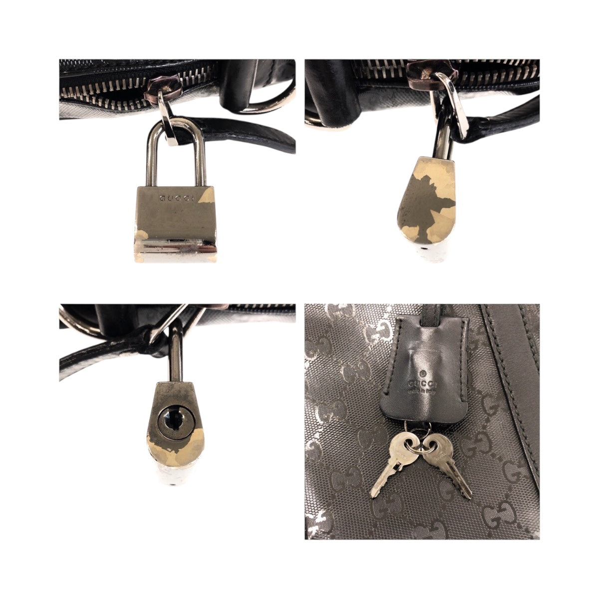 26281
GUCCI グッチ インプリメ ブラック 黒 シルバー金具 PVC 208463 ビジネスバッグ ブリーフケース トートバッグ メンズ AB42