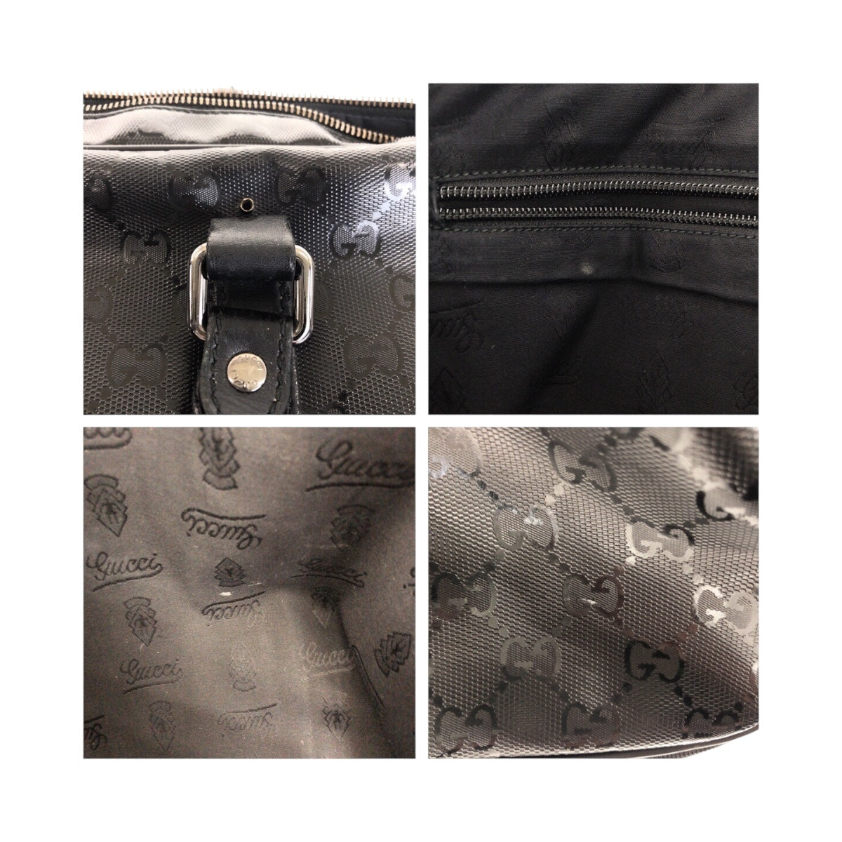 26281
GUCCI グッチ インプリメ ブラック 黒 シルバー金具 PVC 208463 ビジネスバッグ ブリーフケース トートバッグ メンズ AB42