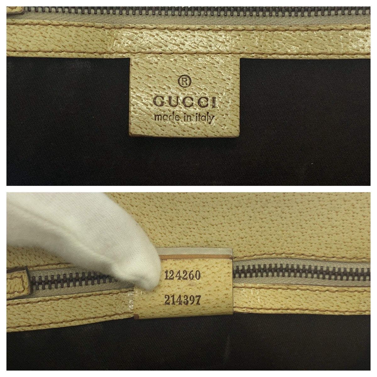 26283
GUCCI グッチ スタッズ ベージュ アイボリー ゴールド金具 GGキャンバス 124260 トートバッグ ハンドバッグ ショルダーバッグ レディース ABP40