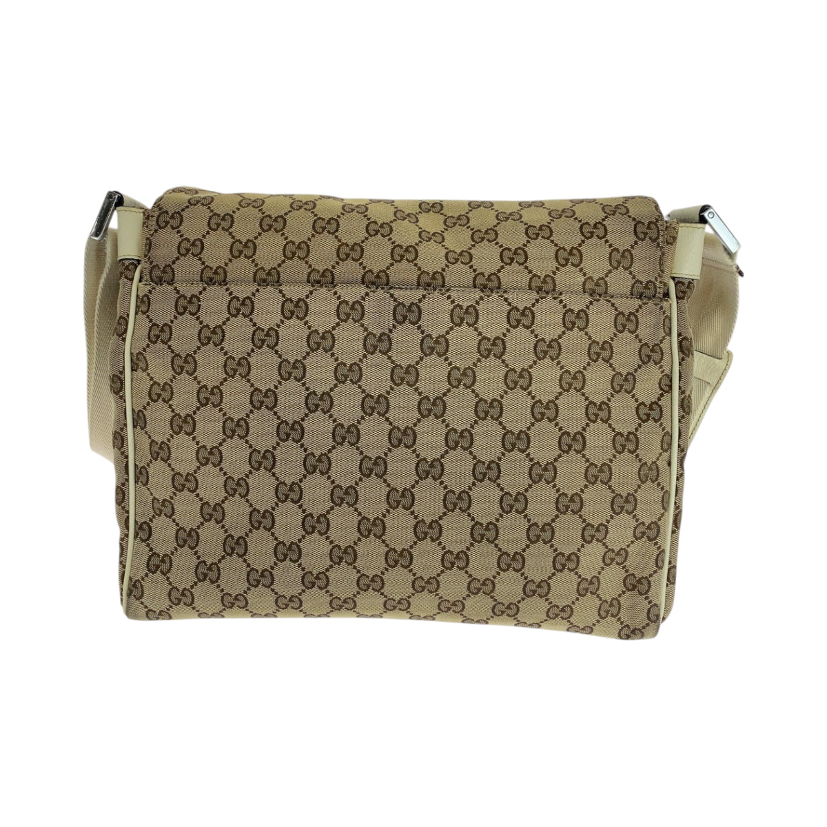 26286
GUCCI グッチ ベージュ アイボリー シルバー金具 GGキャンバス 146236 斜め掛け ショルダーバッグ メッセンジャーバッグ メンズ ABP40