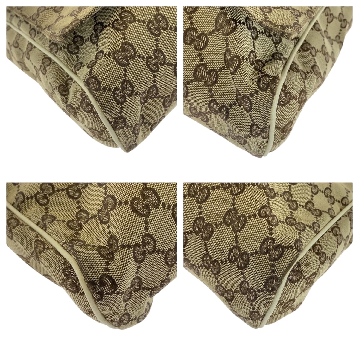 26286
GUCCI グッチ ベージュ アイボリー シルバー金具 GGキャンバス 146236 斜め掛け ショルダーバッグ メッセンジャーバッグ メンズ ABP40