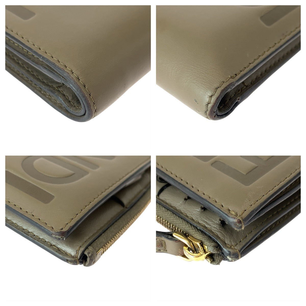 26287
FENDI フェンディ ローマ ベージュ ゴールド金具 レザー 8M0477-AAYZ-2198210 折り財布 コンパクトウォレット レディース ABP35