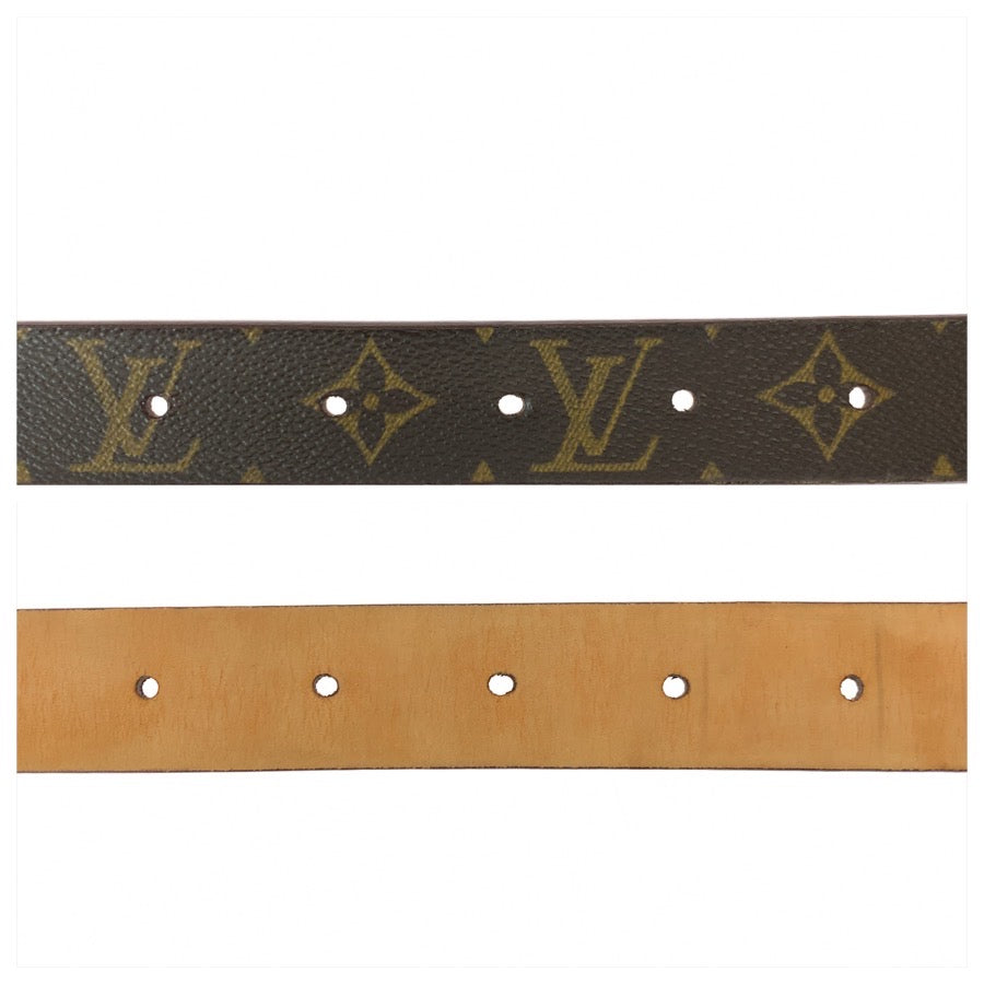 26389
LOUIS VUITTON ルイヴィトン モノグラムライン サイズ90cm/36インチ ブラウン シルバー金具 PVC / メタル ベルト メンズ AB15