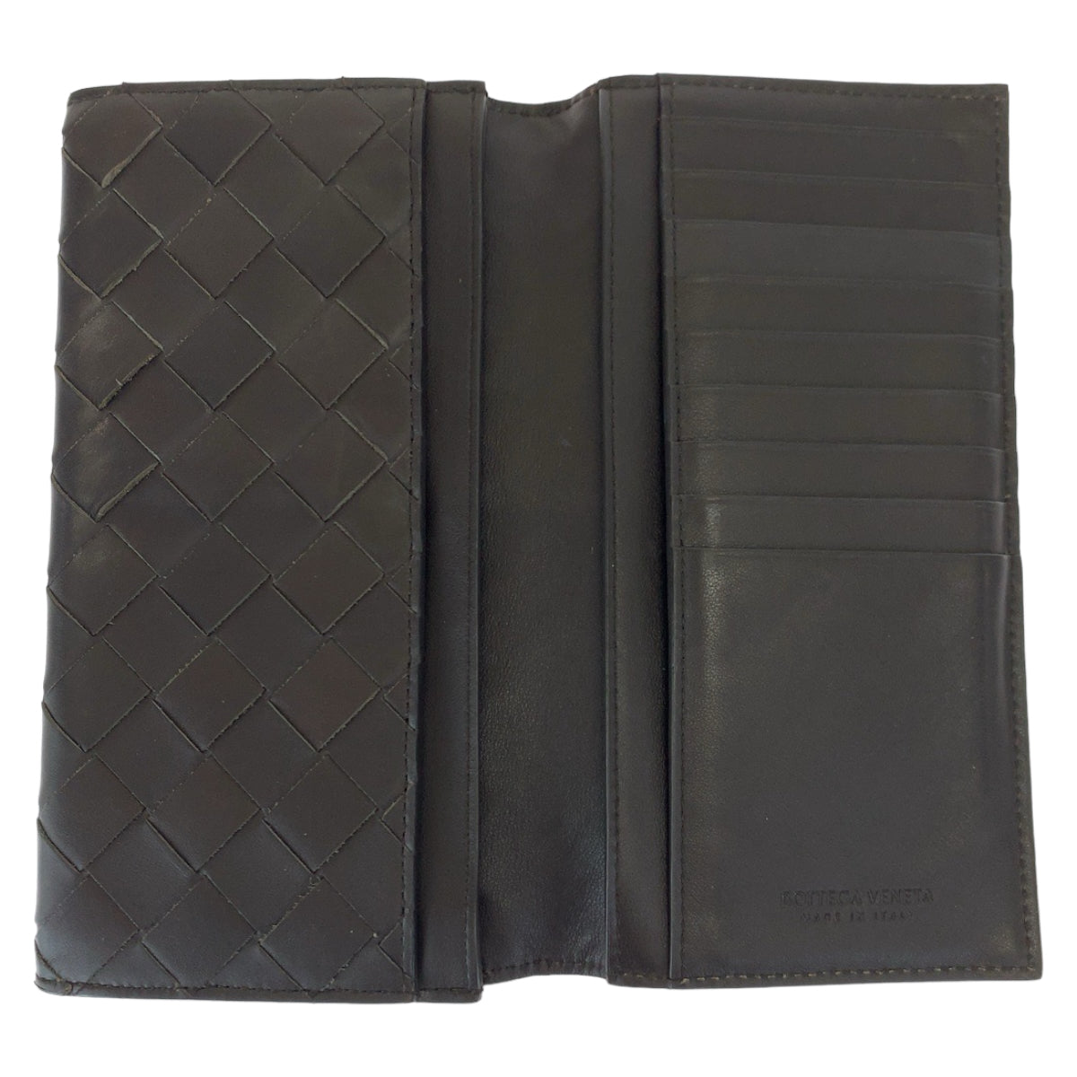 26291
BOTTEGAVENETA ボッテガヴェネタ マキシイントレチャート ブラウン カーフ PO2255077B 長財布 メンズ ABP39