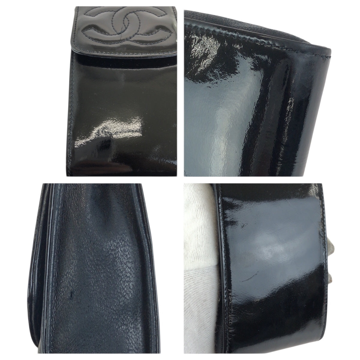 26296
CHANEL シャネル ヴィンテージ ココマーク ブラック 黒 ゴールド金具 エナメル 小物入れ IQOSケース シガレットケース レディース ABP24