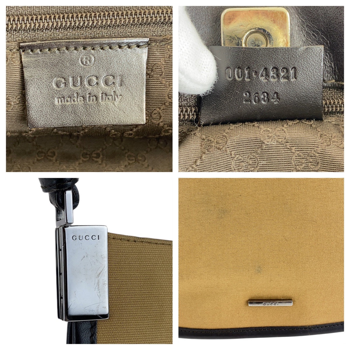 26297
GUCCI グッチ シェリーライン ベージュ キャメル キャンバス 001 4321 ホーボー ショルダーバッグ ハンドバッグ レディース ABP28