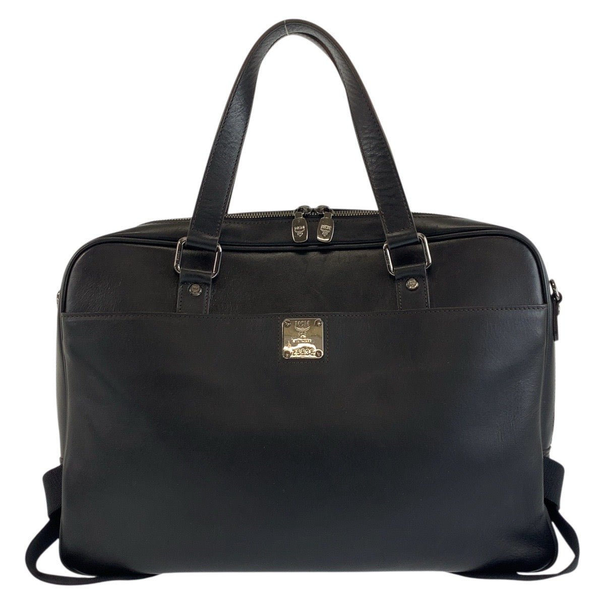 26298
MCM エム シー エム ブラック 黒 シルバー金具 レザー ビジネスバッグ ショルダーバッグ 2way メンズ ABP38