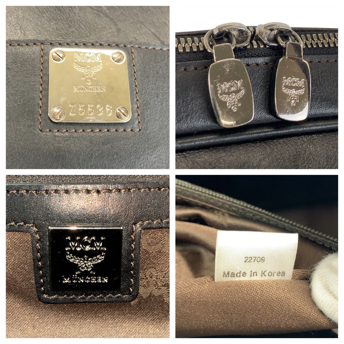 26298
MCM エム シー エム ブラック 黒 シルバー金具 レザー ビジネスバッグ ショルダーバッグ 2way メンズ ABP38