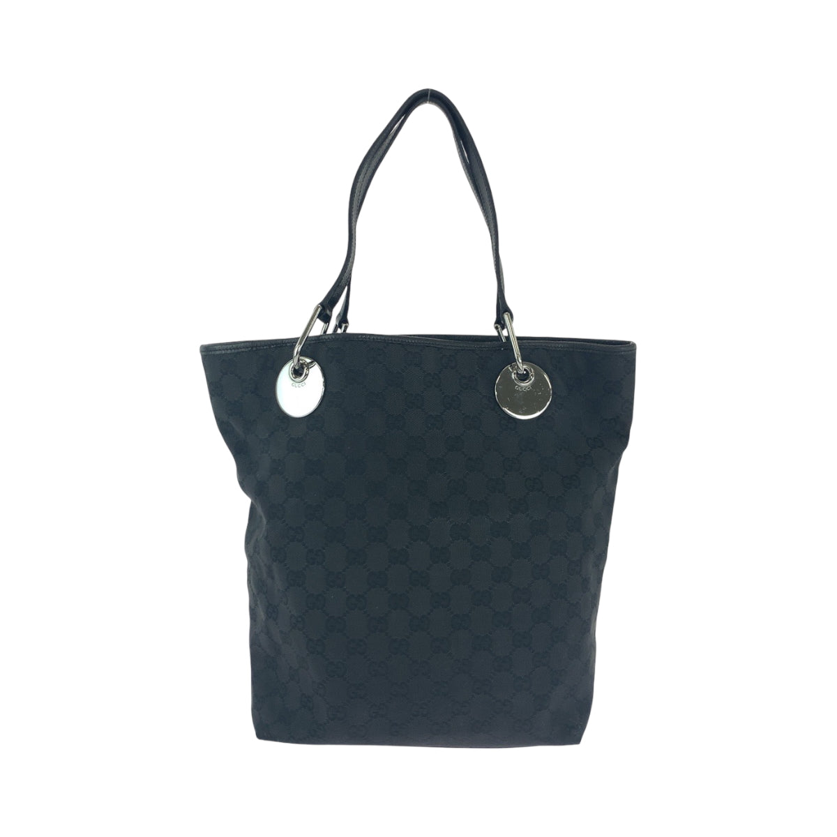 26300
GUCCI グッチ ブラック 黒 シルバー金具 GGキャンバス 10836 トートバッグ ショルダーバッグ レディース ABP35