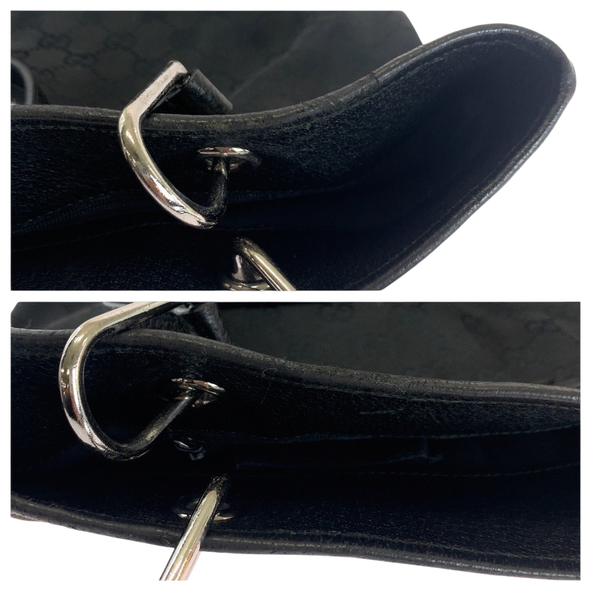 26300
GUCCI グッチ ブラック 黒 シルバー金具 GGキャンバス 10836 トートバッグ ショルダーバッグ レディース ABP35