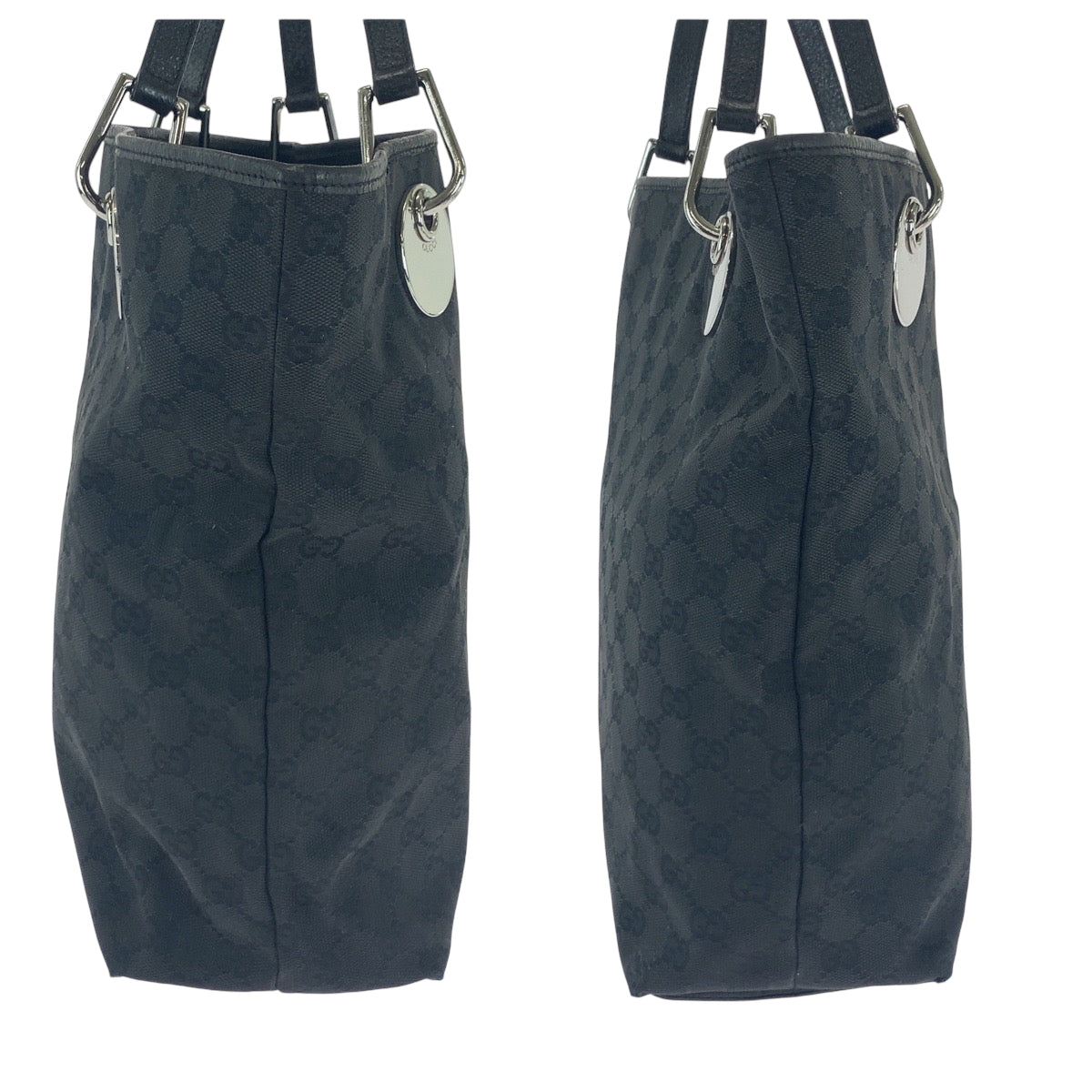 26300
GUCCI グッチ ブラック 黒 シルバー金具 GGキャンバス 10836 トートバッグ ショルダーバッグ レディース ABP35