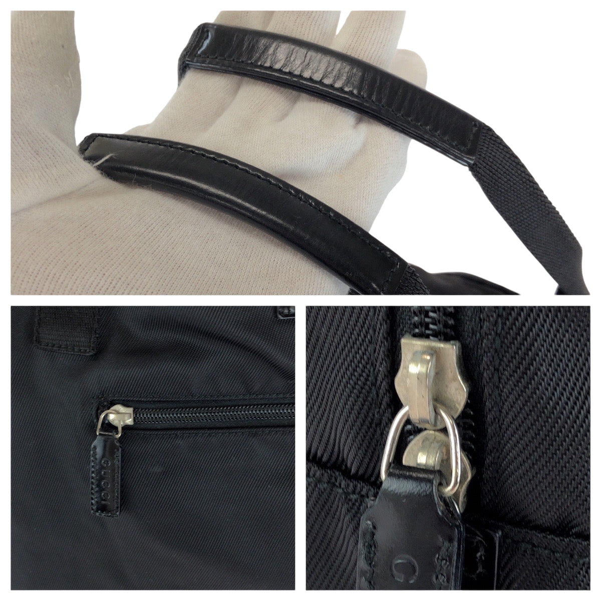 26301
GUCCI グッチ ブラック 黒 シルバー金具 ナイロン 012 0389 ボストンバッグ ハンドバッグ 男女兼用 メンズ ABP35
