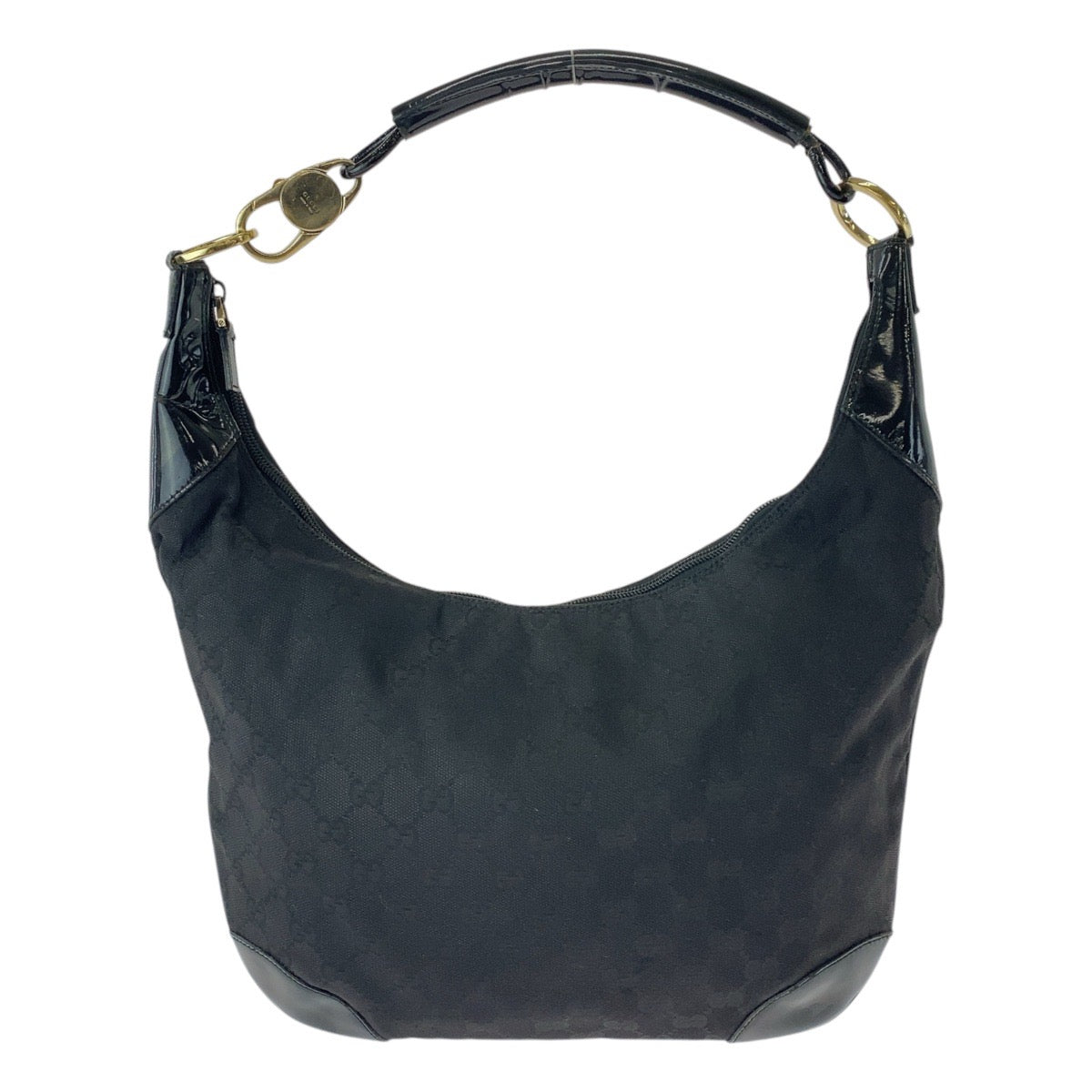 26304
GUCCI グッチ ブラック 黒 ゴールド金具 GGキャンバス / レザー 001 4157 ホーボー ショルダーバッグ ハンドバッグ レディース AB33