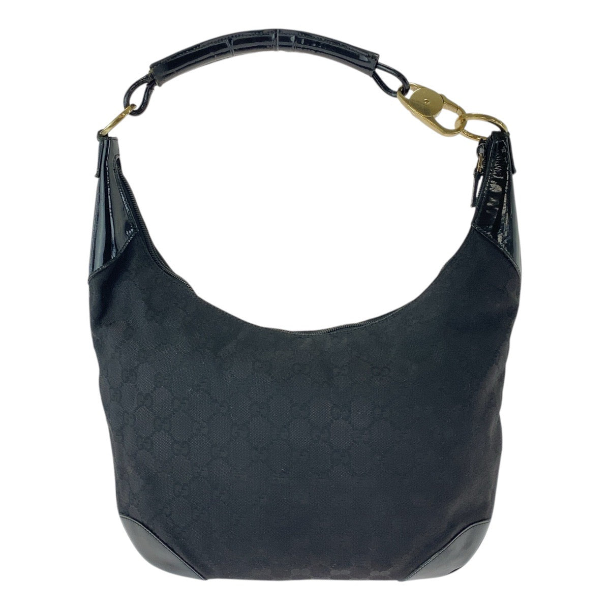 26304
GUCCI グッチ ブラック 黒 ゴールド金具 GGキャンバス / レザー 001 4157 ホーボー ショルダーバッグ ハンドバッグ レディース AB33