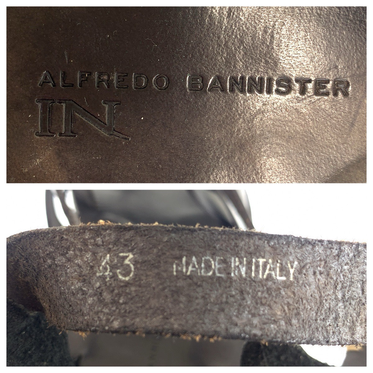 26315
alfredoBANNISTER アルフレッドバニスター サイズ43 ブラック 黒 レザー サンダル グラディエーターサンダル メンズ AB4