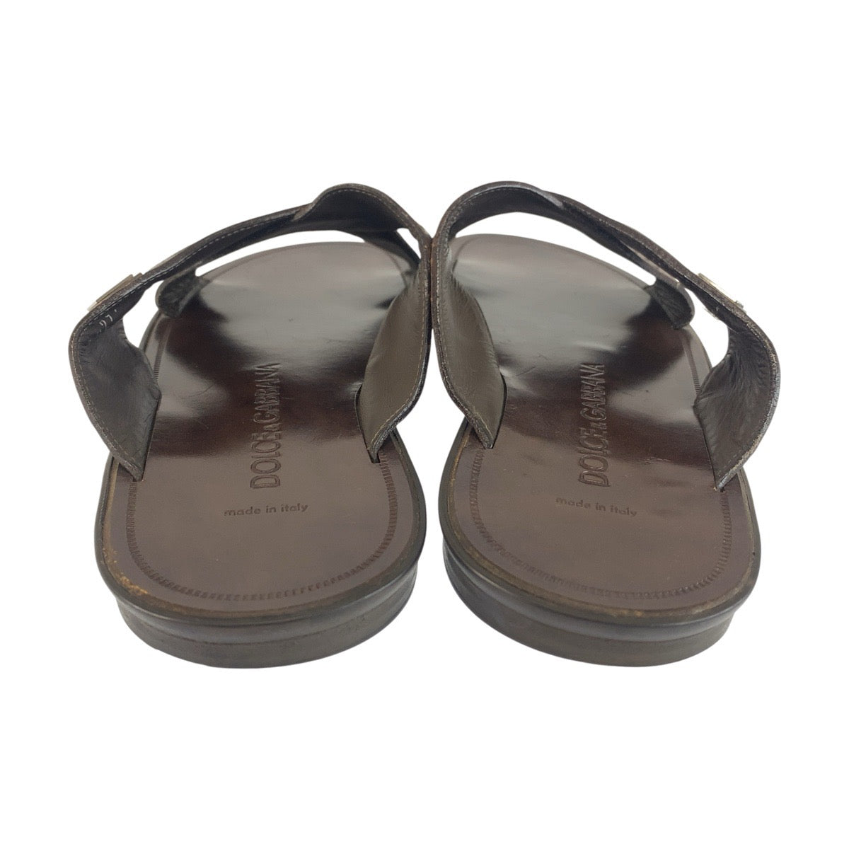 26316
DOLCE&GABBANA ドルチェアンドガッバーナ クロスストラップ サイズ7(表記7ですが28cm相当です） ブラウン レザー / パンチングレザー CH2975-A6173 サンダル メンズ AB10