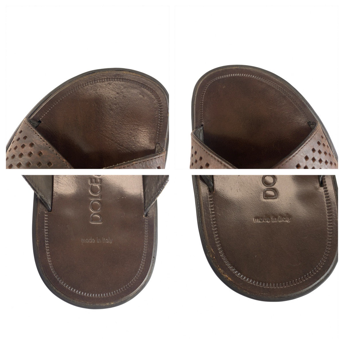 26316
DOLCE&GABBANA ドルチェアンドガッバーナ クロスストラップ サイズ7(表記7ですが28cm相当です） ブラウン レザー / パンチングレザー CH2975-A6173 サンダル メンズ AB10