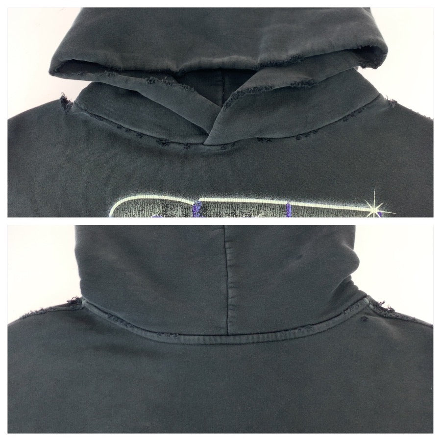 26317
BALENCIAGA バレンシアガ BALENCIAGA SNBN ラージフィット フーディ サイズ３ ブラック グレー パープル コットン 739024 パーカー プル プルオーバーパーカー メンズ A63