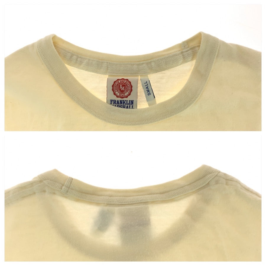 26321
FRANKLIN&MARSHALL フランクリンマーシャル サイズSMALL オフホワイト ブルー コットン 半袖Ｔシャツ カットソー メンズ AB2