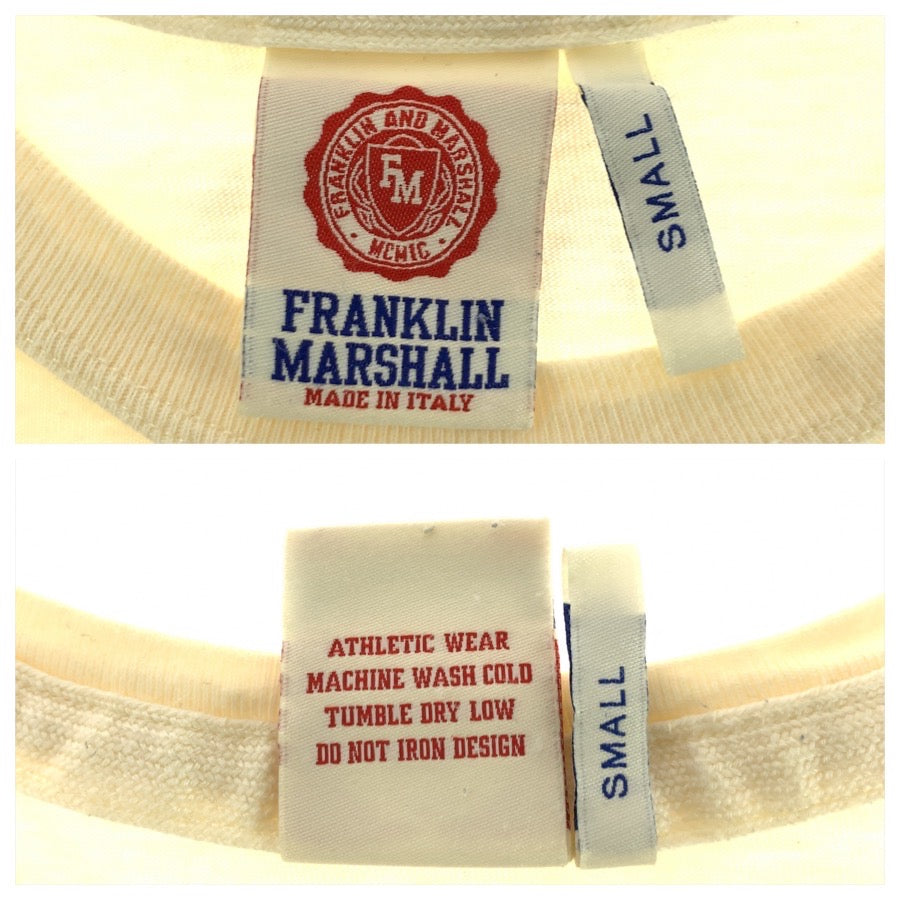 26321
FRANKLIN&MARSHALL フランクリンマーシャル サイズSMALL オフホワイト ブルー コットン 半袖Ｔシャツ カットソー メンズ AB2