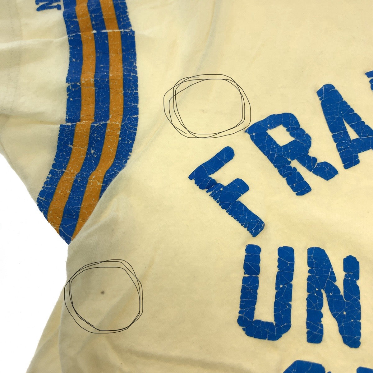26321
FRANKLIN&MARSHALL フランクリンマーシャル サイズSMALL オフホワイト ブルー コットン 半袖Ｔシャツ カットソー メンズ AB2