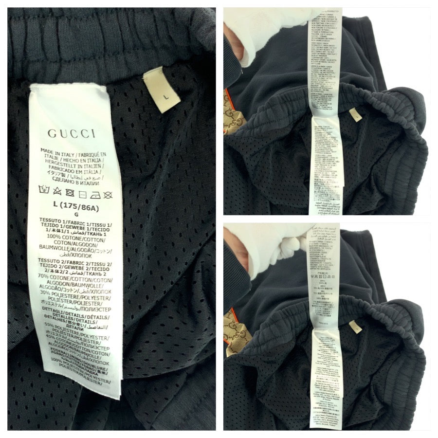 26322
GUCCI グッチ GGインサート サイズL ブラック ダークグレー コットン 770795 ショートパンツ ハーフパンツ メンズ A30