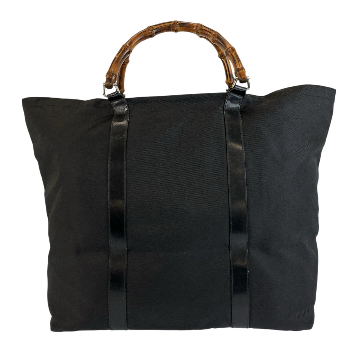 26325
GUCCI グッチ バンブー ブラック 黒 ナイロン 002 3754 トートバッグ ハンドバッグ レディース ABP28