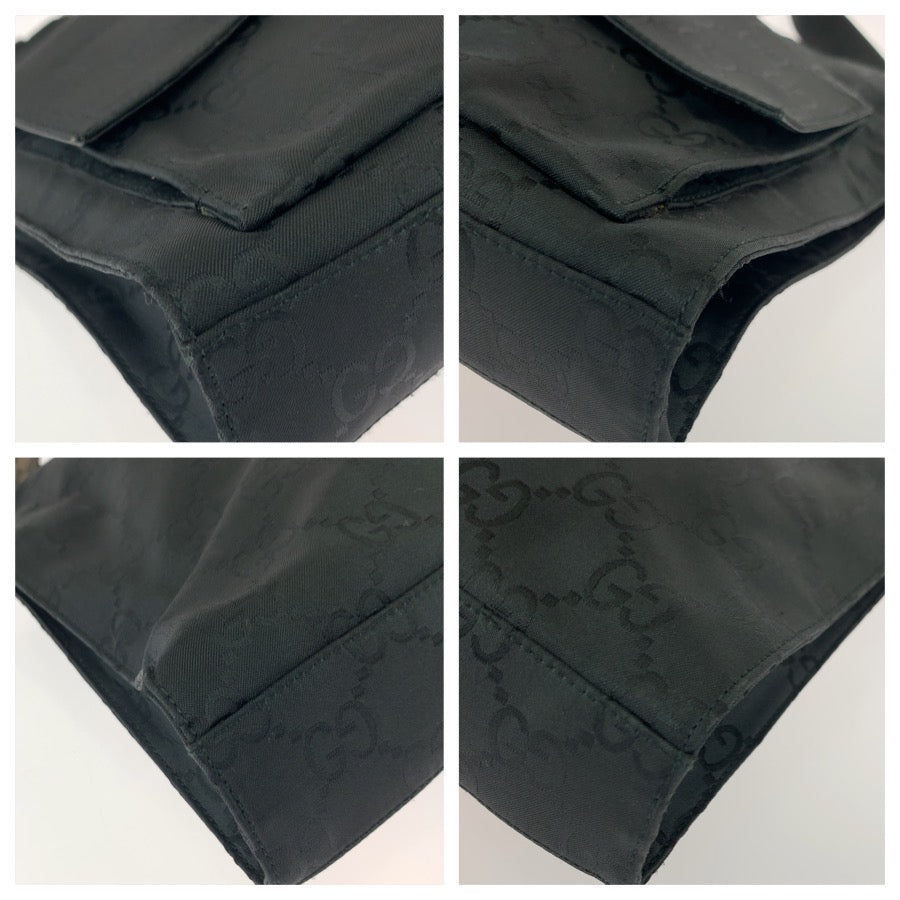 26326
GUCCI グッチ GG柄 ブラック 黒 シルバー金具 ナイロン 001 3238 ショルダーバッグ 男女兼用 レディース ABP28