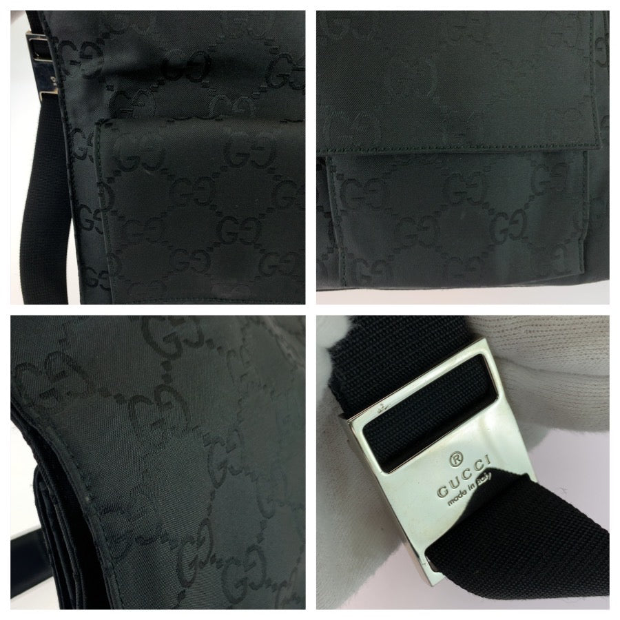 26326
GUCCI グッチ GG柄 ブラック 黒 シルバー金具 ナイロン 001 3238 ショルダーバッグ 男女兼用 レディース ABP28