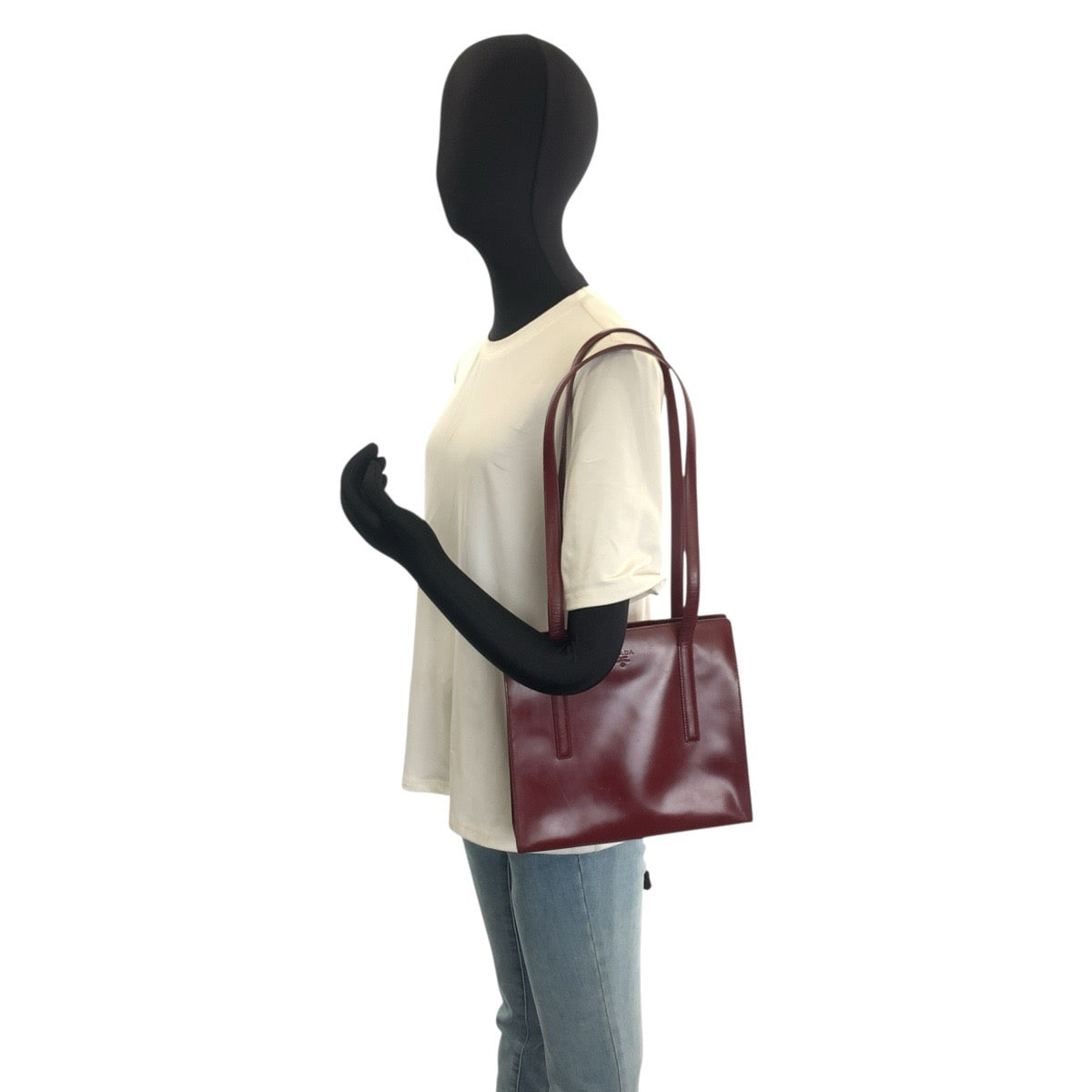 26327
PRADA プラダ レッド パテントレザー トートバッグ ショルダーバッグ レディース AB48