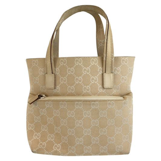 26329
GUCCI グッチ ベージュ アイボリー GGキャンバス / レザー 002 1079 トートバッグ ハンドバッグ レディース ABP35