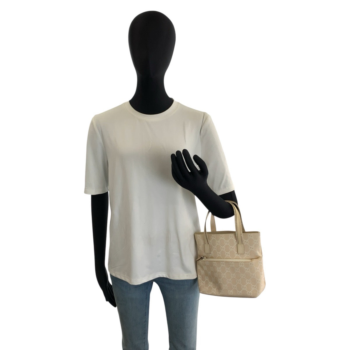 26329
GUCCI グッチ ベージュ アイボリー GGキャンバス / レザー 002 1079 トートバッグ ハンドバッグ レディース ABP35