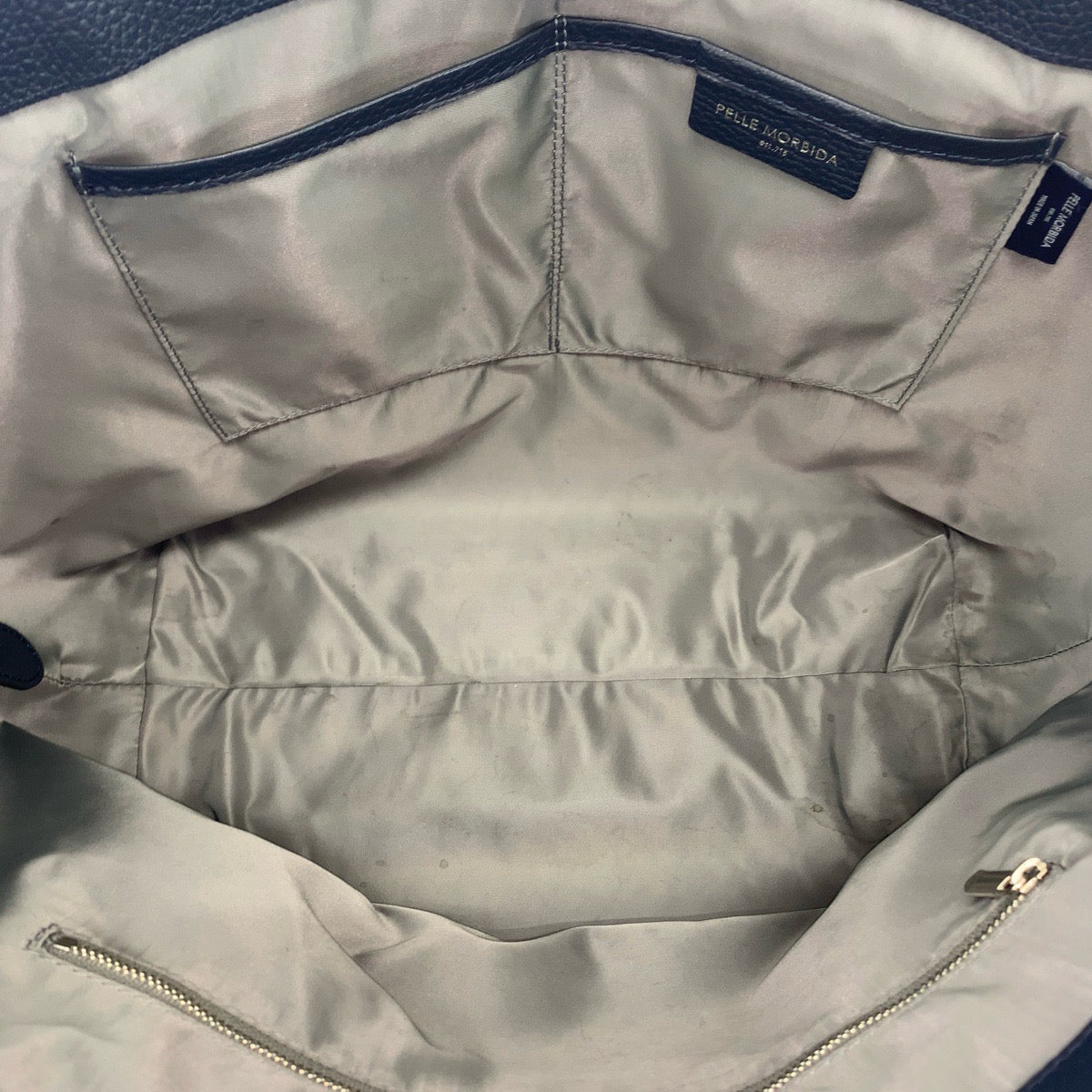 26333
PELLE MORBIDA ペッレモルビダ コローレ ネイビー シルバー金具 レザー トートバッグ ショルダーバッグ レディース ABP15