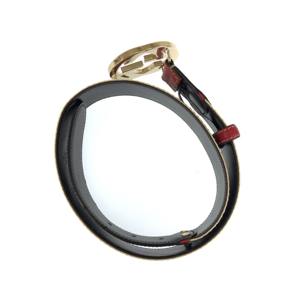 26334
GUCCI グッチ シェリーライン インターロッキング 75cm/30インチ マルチカラー ゴールド金具 キャンバス 114876 ベルト レディース ABP21