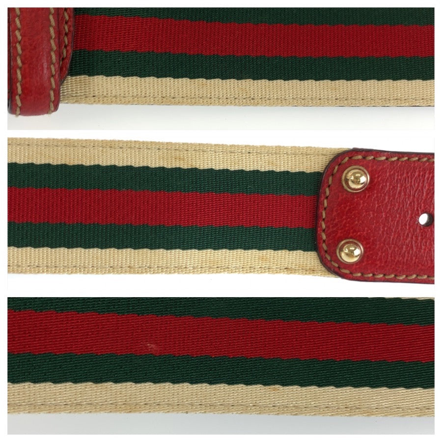 26334
GUCCI グッチ シェリーライン インターロッキング 75cm/30インチ マルチカラー ゴールド金具 キャンバス 114876 ベルト レディース ABP21