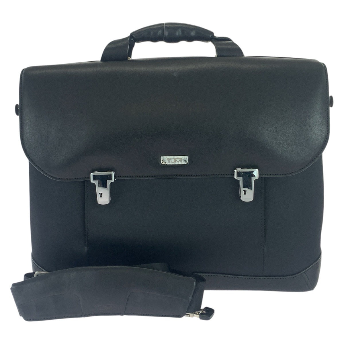 26337
TUMI トゥミ Formula T サーキット・ブリーフ 2way ブラック 黒 シルバー金具 レザー 2951DF ビジネスバッグ メンズ AB10