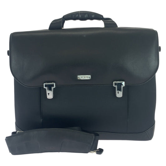 26337
TUMI トゥミ Formula T サーキット・ブリーフ 2way ブラック 黒 シルバー金具 レザー 2951DF ビジネスバッグ メンズ AB10