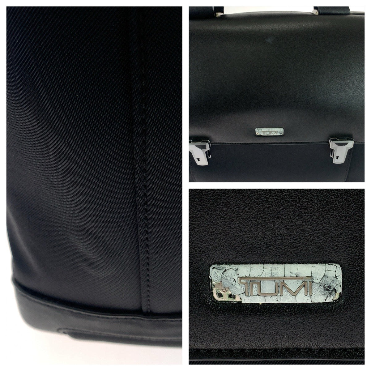 26337
TUMI トゥミ Formula T サーキット・ブリーフ 2way ブラック 黒 シルバー金具 レザー 2951DF ビジネスバッグ メンズ AB10