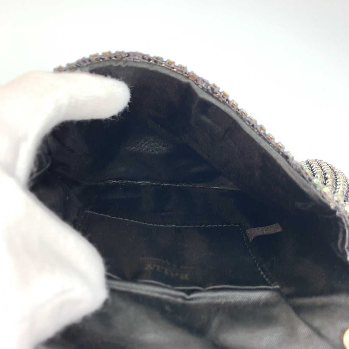 26342
BALLY バリー バラ スパンコール チェーンショルダーバッグ ポシェット レディース ABP28