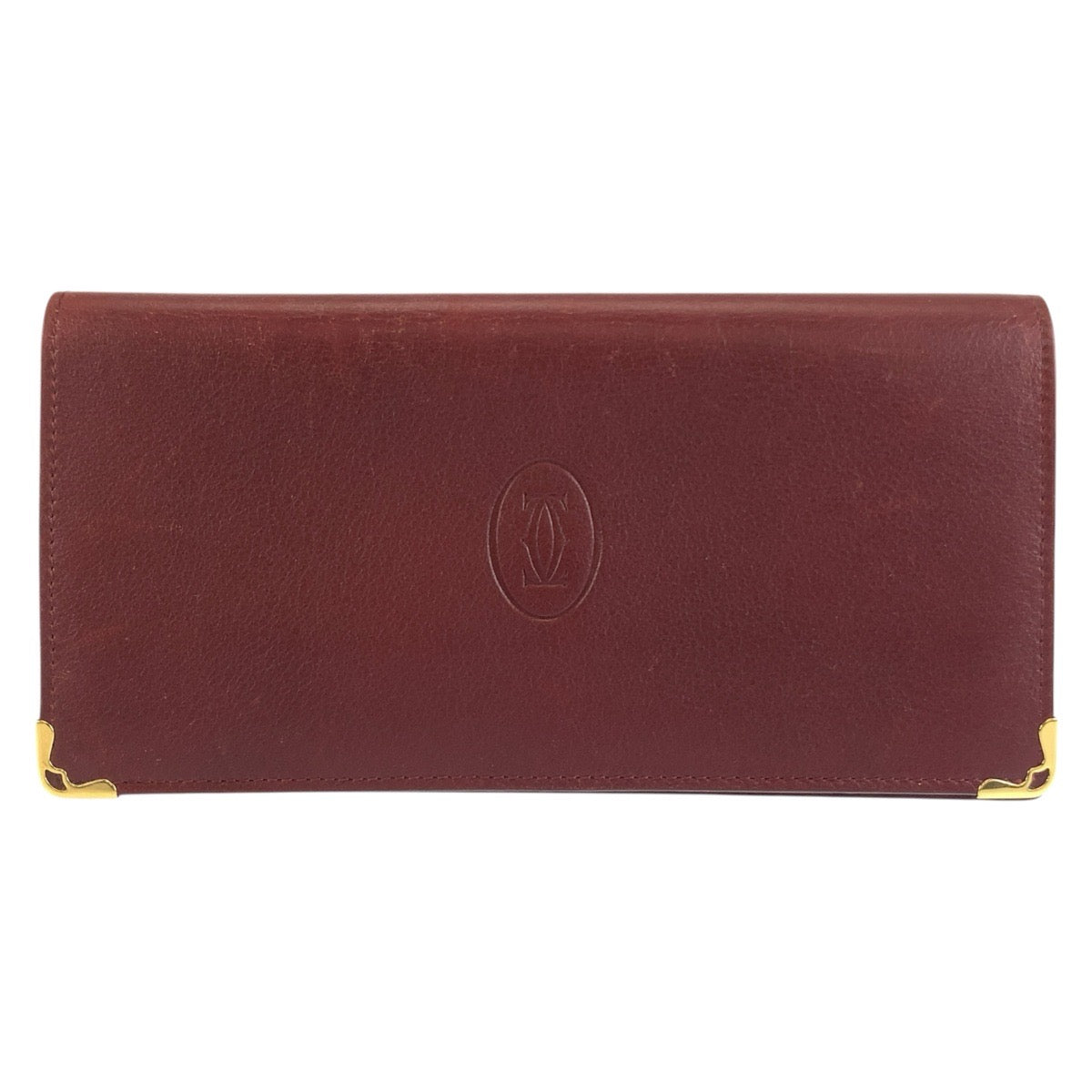 26344
CARTIER カルティエ マストライン ワインレッド ゴールド金具 レザー 長財布 ロングウォレット レディース AB16