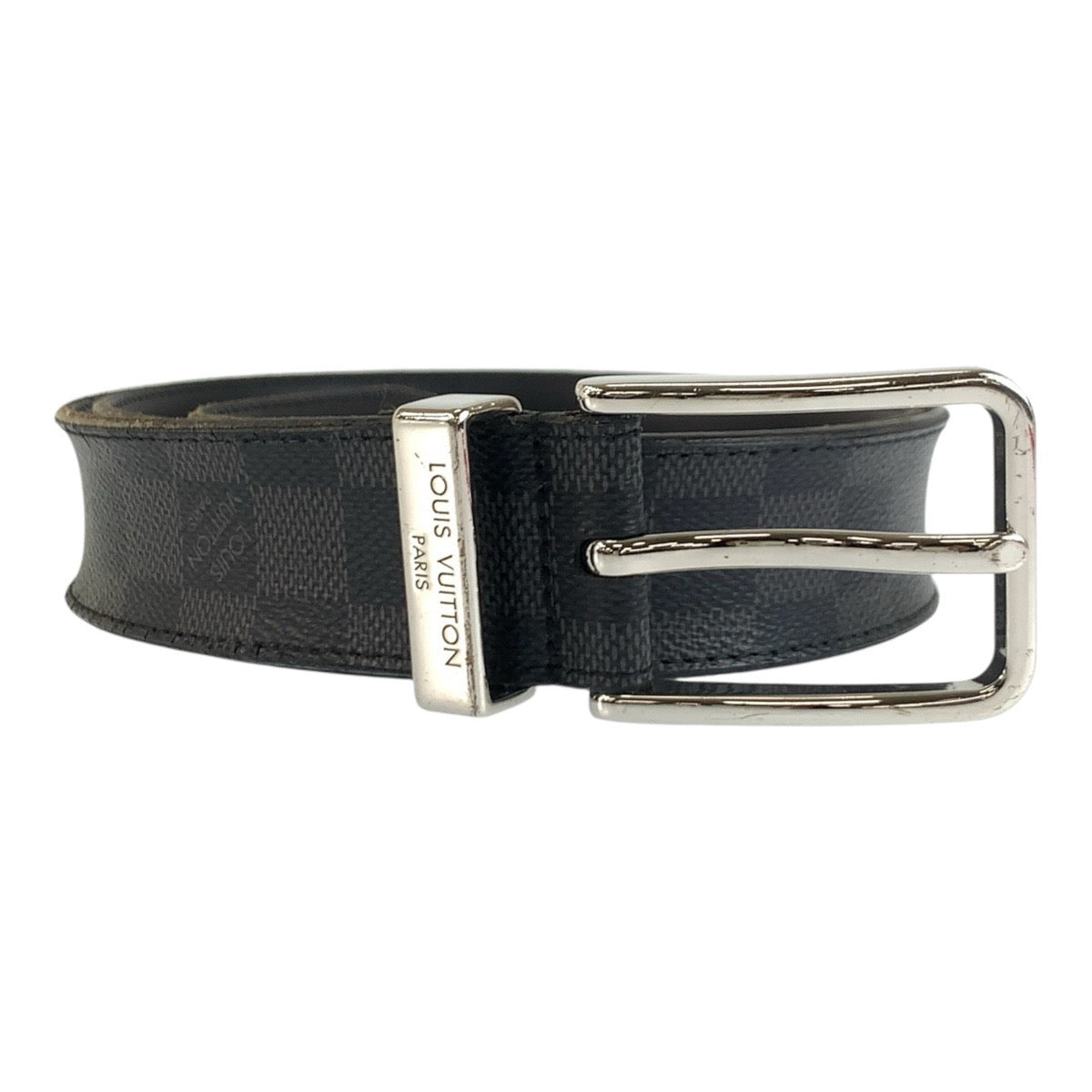 26345
LOUIS VUITTON ルイ ヴィトン ダミエ グラフィット サンチュール ポンヌフ 100cm/40インチ ブラック シルバー金具 PVC M9402 ベルト メンズ B9