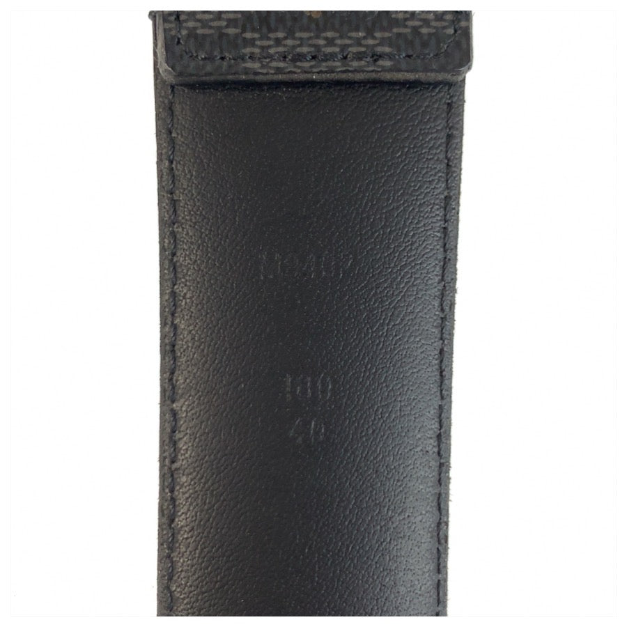 26345
LOUIS VUITTON ルイ ヴィトン ダミエ グラフィット サンチュール ポンヌフ 100cm/40インチ ブラック シルバー金具 PVC M9402 ベルト メンズ B9