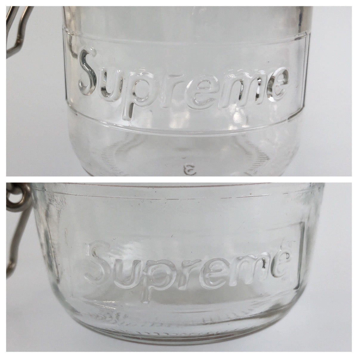 26360
Supreme シュプリーム 大小セット クリア レッド ガラス ジャー メイソンジャー 男女兼用 メンズ ABP