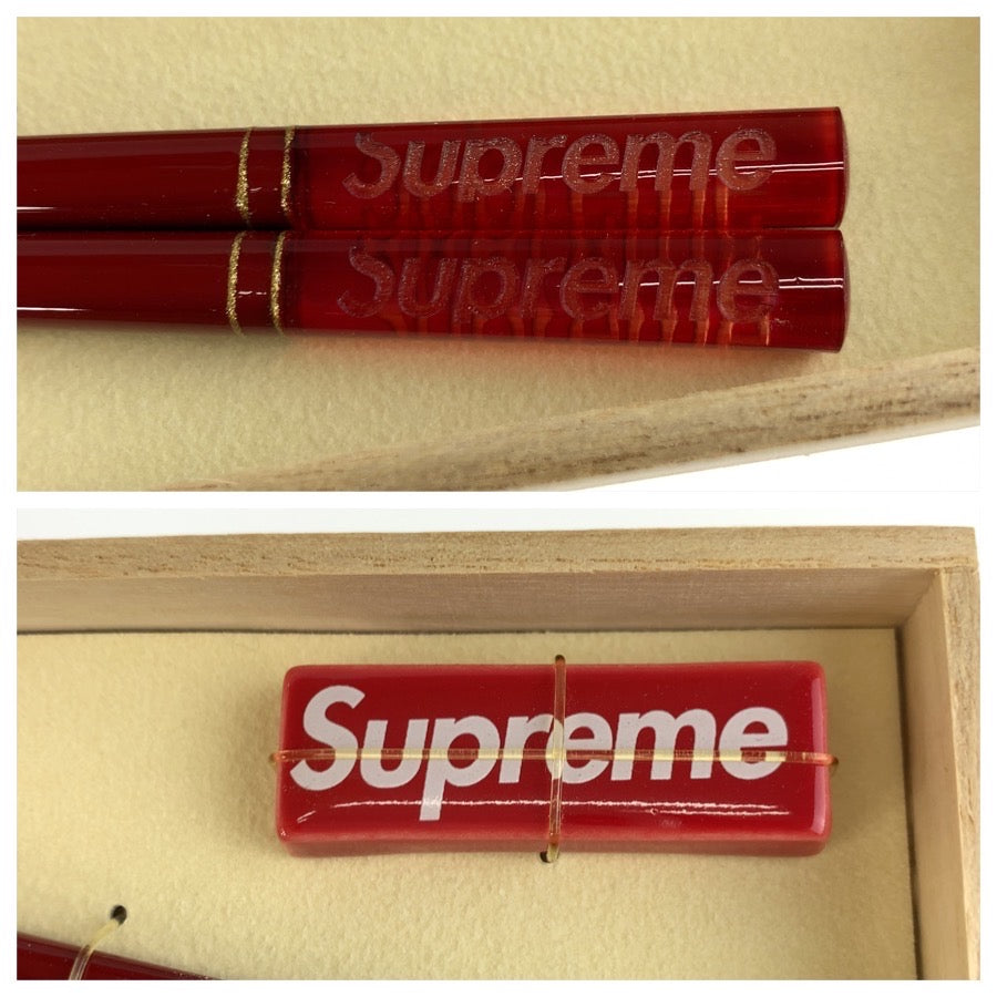 26362
Supreme シュプリーム たち吉 Chopstick Set レッド 合成樹脂 / ウッド / 磁器 お箸 箸置き メンズ N