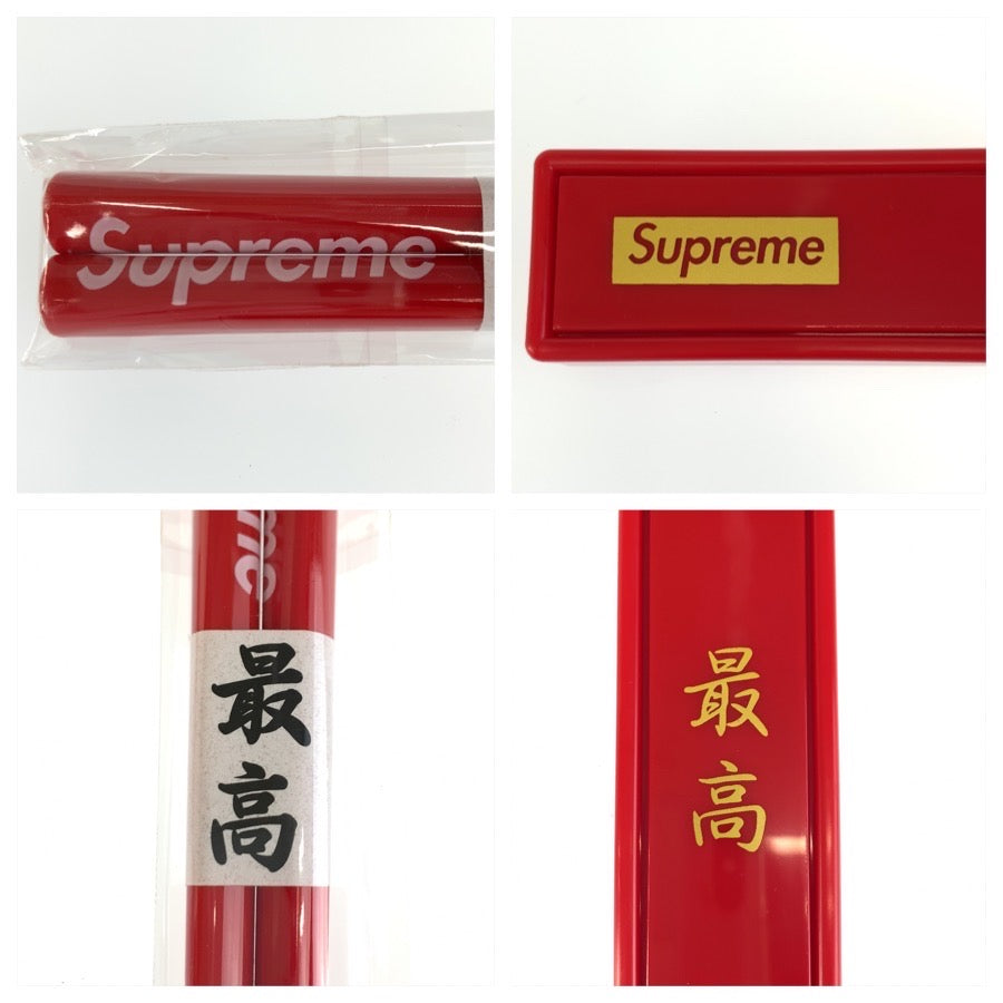 26364
Supreme シュプリーム 最高 Chopsticks レッド ウッド / プラスチック 箸 ケース付き メンズ S