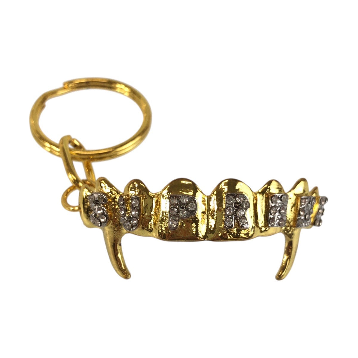 26371
Supreme シュプリーム Fronts Keychain ゴールド メッキ / ラインストーン キーホルダー キーリング メンズ A