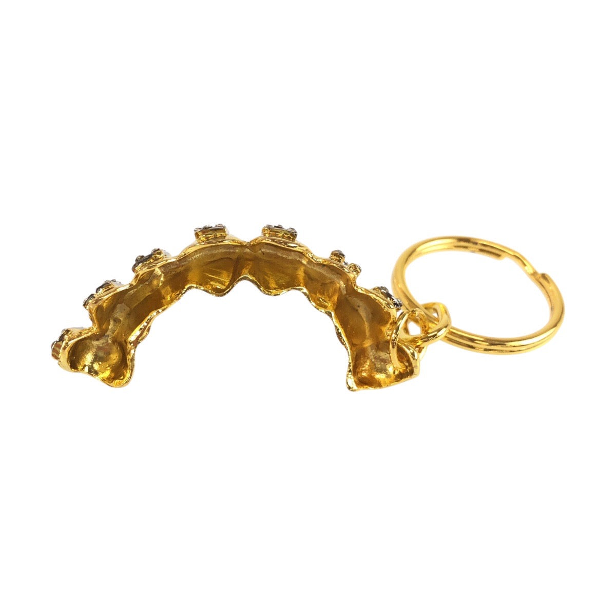 26371
Supreme シュプリーム Fronts Keychain ゴールド メッキ / ラインストーン キーホルダー キーリング メンズ A