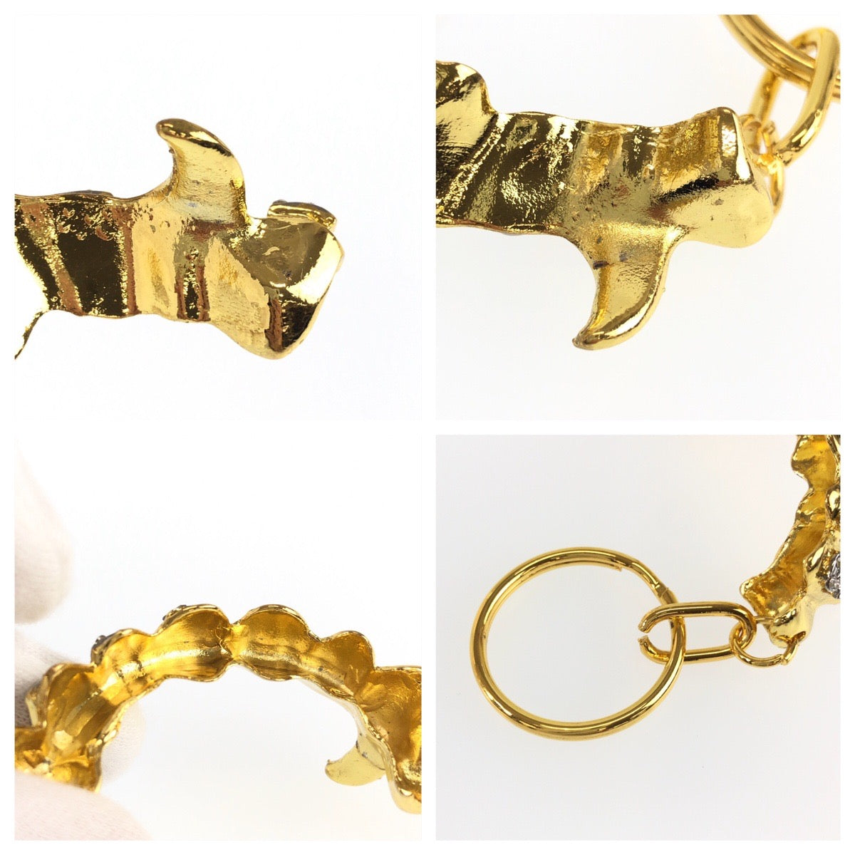 26371
Supreme シュプリーム Fronts Keychain ゴールド メッキ / ラインストーン キーホルダー キーリング メンズ A